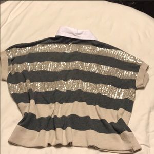 Haute Hippie Sequence Striped Collar Shirt